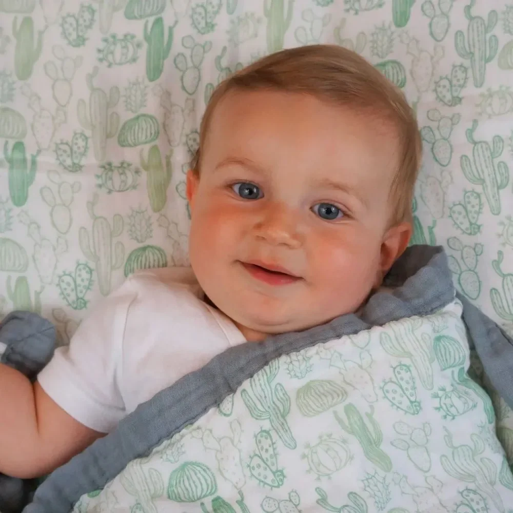 Triple Layer Muslin Blanket by Bambino Land - cactus